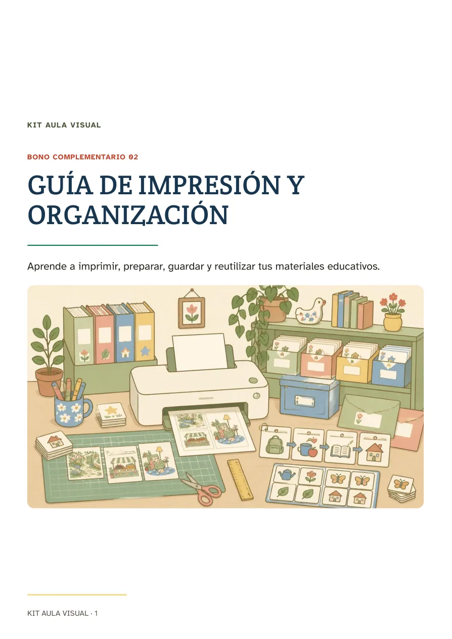 Portada de Guía de Impresión y Organización